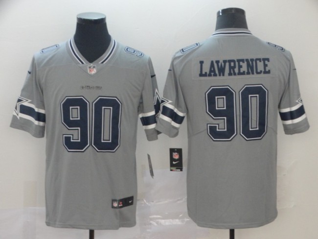 Dallas Cowboys 90 DeMarcus Lawrence Gray Inverted Legend Limited Jersey