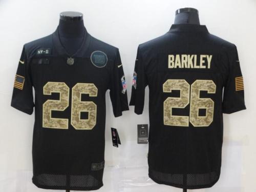New York Giants 26 BARKLEY Black Camo 2020 Salute To Service Limited Jersey