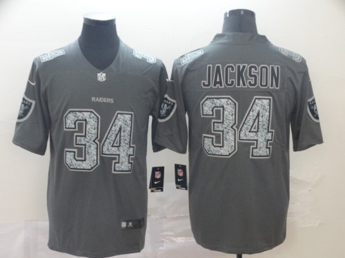 Oakland Raiders #34 JACKSON Grey NFL Jersey