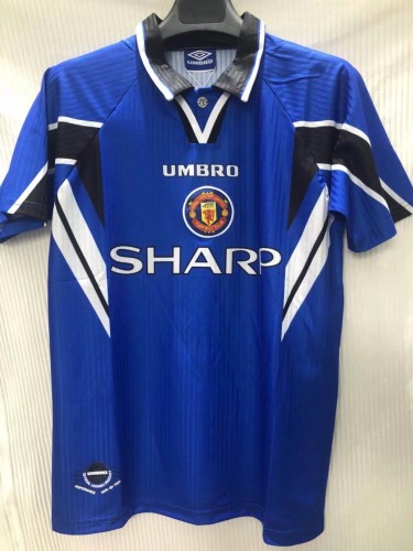 Retro Jersey 1996-1999 Manchester United Away Blue Soccer Jersey
