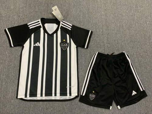 Youth Uniform kids Kit 2023-2024 Mineiro Home Soccer Jersey Shorts