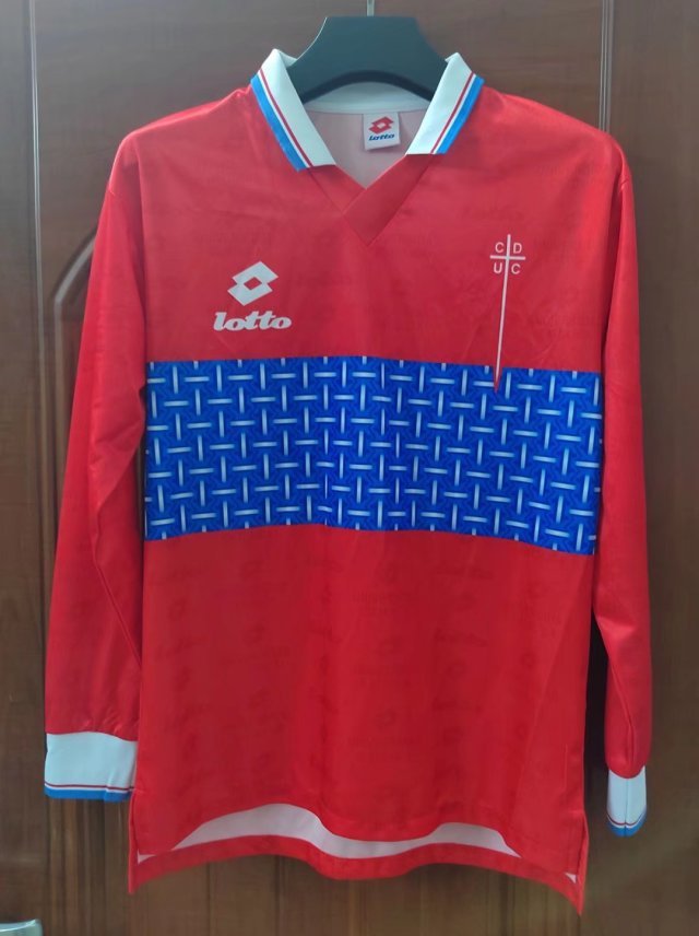 Retro Jersey Long Sleeve 1996 Club Deportivo Universidad Católica Away Red Soccer Jersey