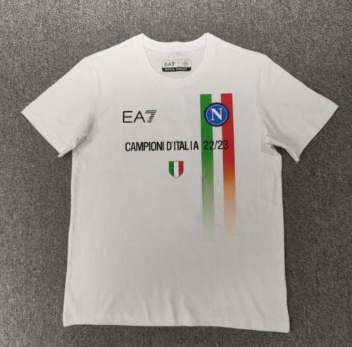 Fans Version 2023-2024 Napoli White Champion Soccer Jersey