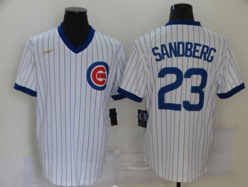 New Chicago Cubs 23 SANDBERG White Cool Base Jersey