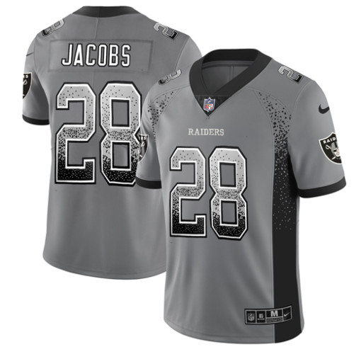 Oakland Raiders #28 JACOBS Light Grey NFL Jersey
