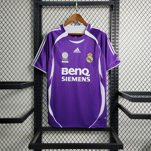 Retro Shirt 2006-2007 Real Madrid Away Purple Vintage Soccer Jersey