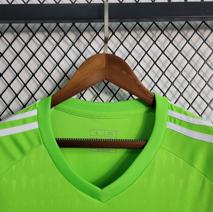 Fan Version 2023-2024 Real Madrid Green Goalkeeper Soccer Jersey