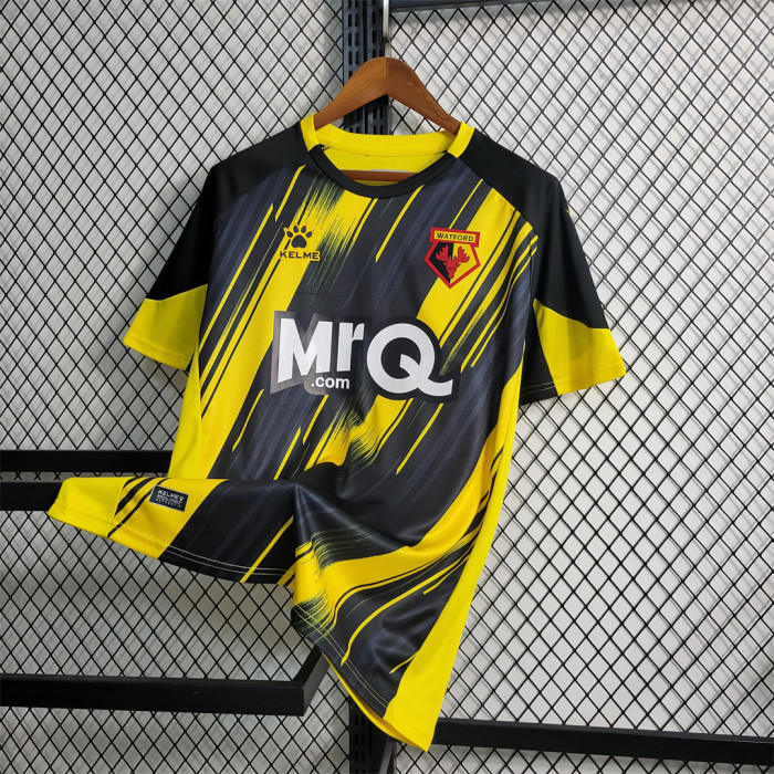 Fans Version 2023-2024 Watford Home Soccer Jersey Football Shirt