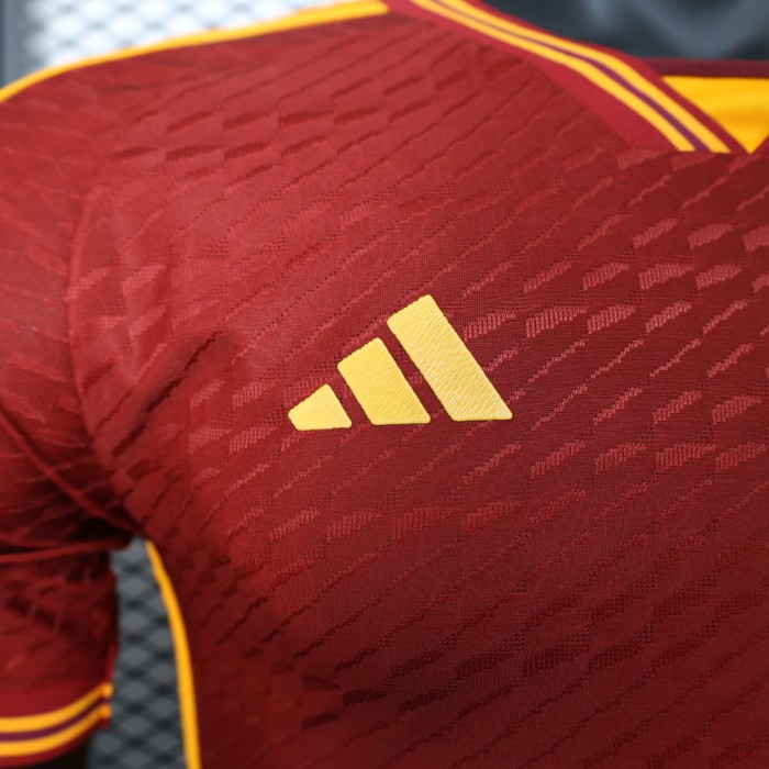 Maillot As Roma without Sponor Logo Player Version 2023-2024 As Roma Home Soccer Jersey
