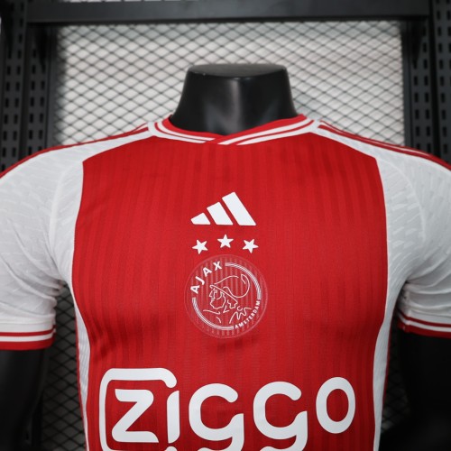 Player Version 2023-2024 Ajax Home Soccer Jersey