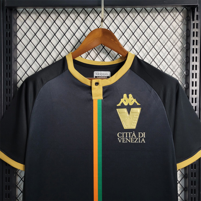Fan Version 2023-2024 Venezia Soccer Training Jersey Black Pre-match Top Football Shirt