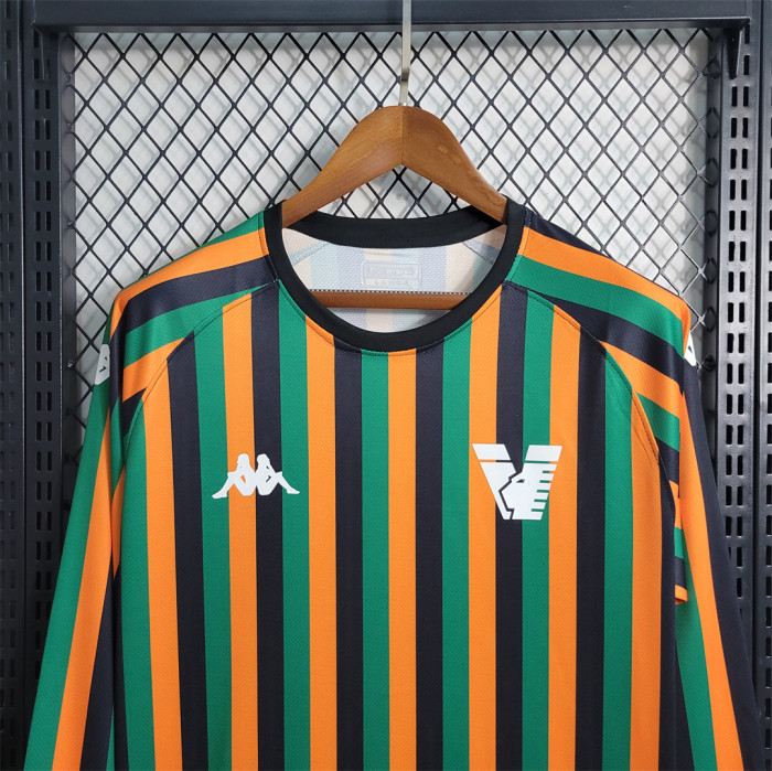 Long Sleeve Fan Version 2023-2024 Venezia Soccer Training Jersey Pre-match Top Football Shirt