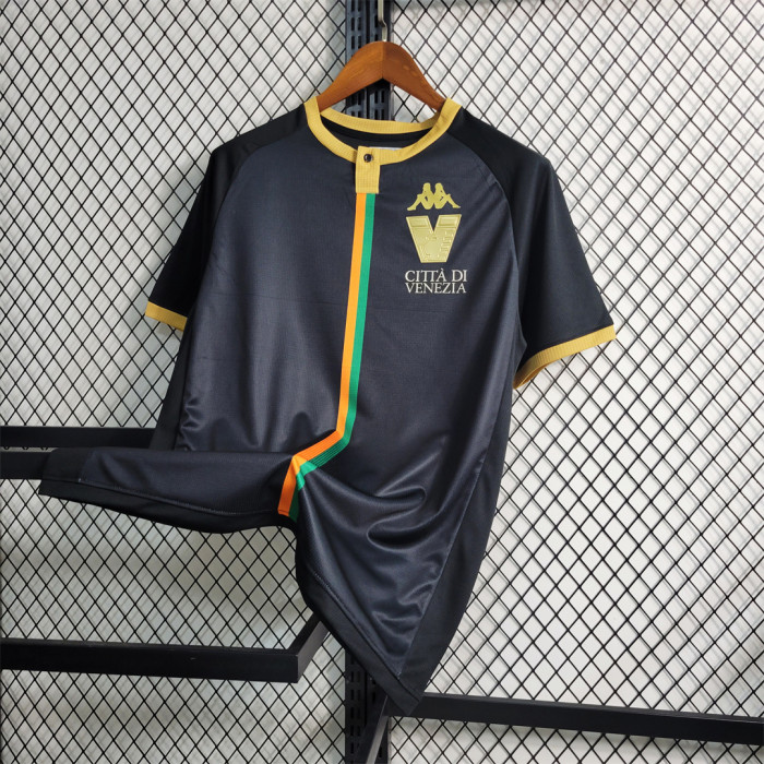 Fan Version 2023-2024 Venezia Soccer Training Jersey Black Pre-match Top Football Shirt