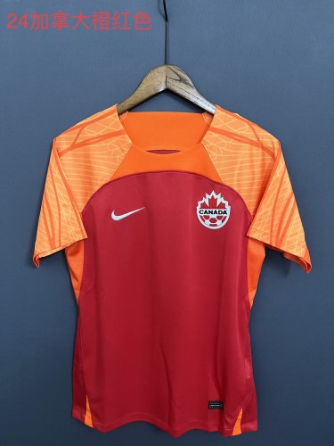 Fans Version 2023-2024 Canada Orange Soccer Jersey