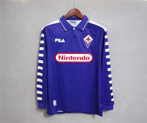 Long Sleeve Retro Jersey 1998-1999 Fiorentina Home Purple Soccer Jersey
