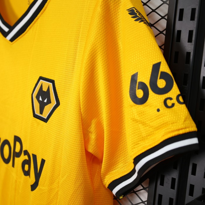 Fan Version 2023-2024 Wolverhampton Wanderers Home Football Shirt