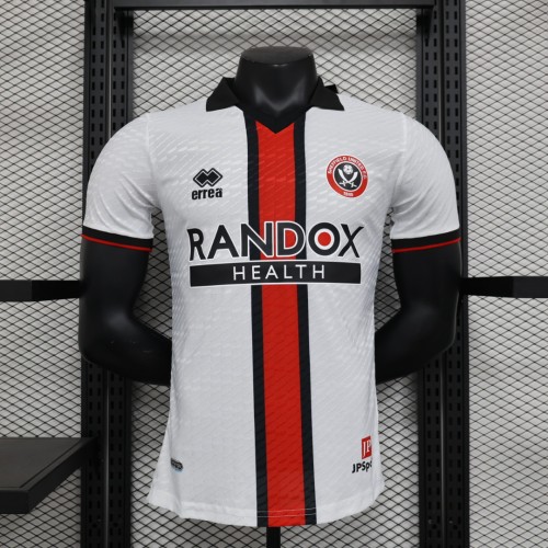 Player Version 2023-2024 Sheffield United Away White Football Shirt Soccer Jersey