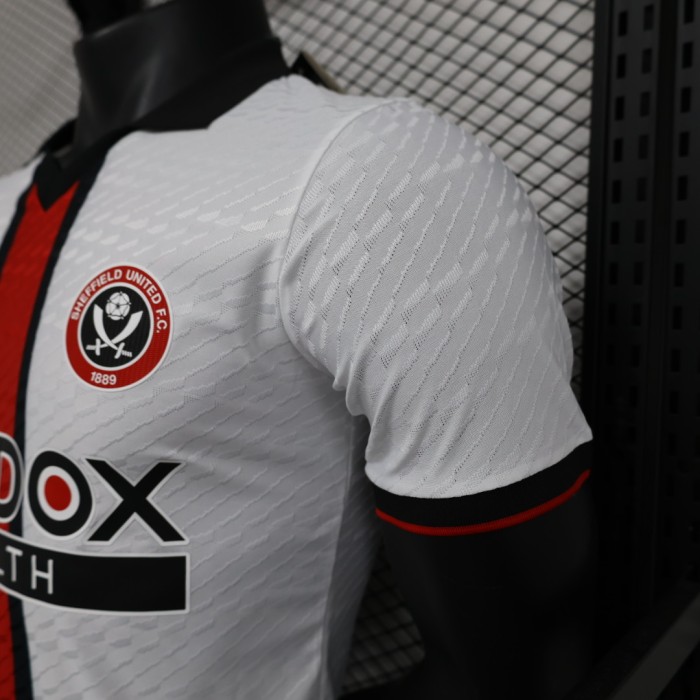 Player Version 2023-2024 Sheffield United Away White Football Shirt Soccer Jersey