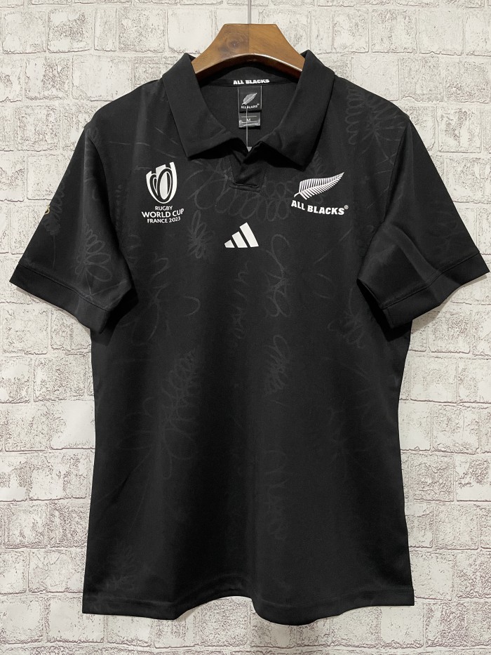 2023 World Cup All Blacks Home Rugby Jersey