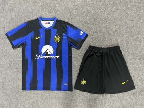 Adult Uniform 2023-2024 Inter Milan Home Soccer Jersey Shorts