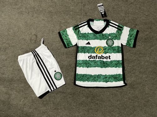 Youth Uniform Kids Kit 2023-2024 Celtic Home Soccer Jersey Shorts