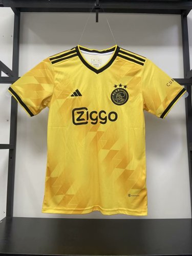 Fan Version 2023-2024 Ajax Orange Soccer Training Jersey Ajax Prematch Top