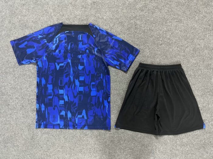 Adult Uniform 2023-2024 Chelsea Blue Soccer Training Jersey and Shorts