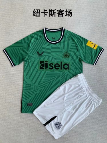 Adult Uniform 2023-2024 Newcastle United Away Green Soccer Jersey Shorts