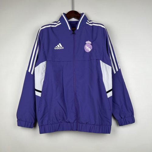 2023-2024 Real Madrid Purple Soccer Windbreaker Jacket
