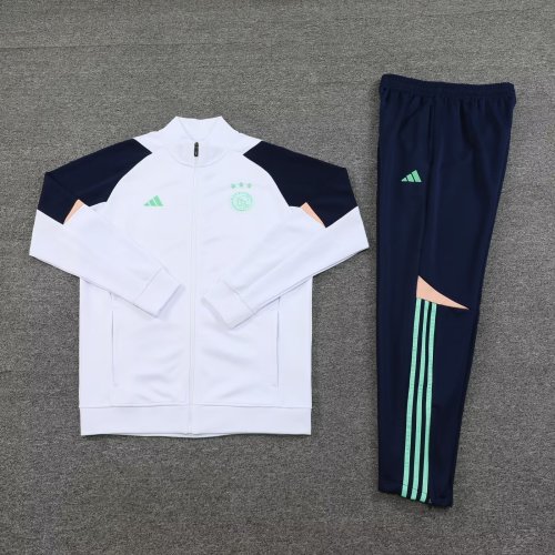 2023-2024 Ajax White Soccer Jacket and Pants