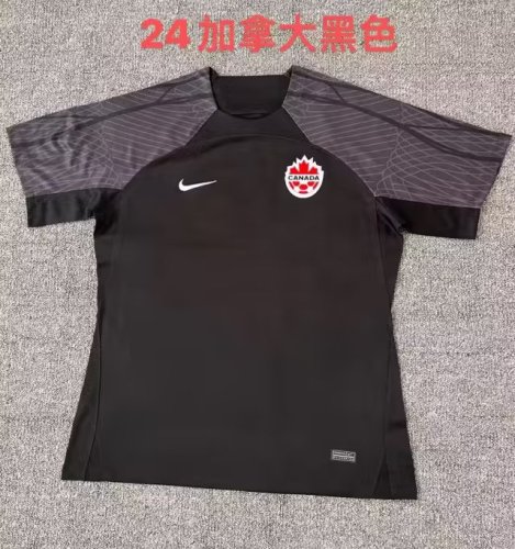 Fans Version 2023-2024 Canada Black Soccer Jersey