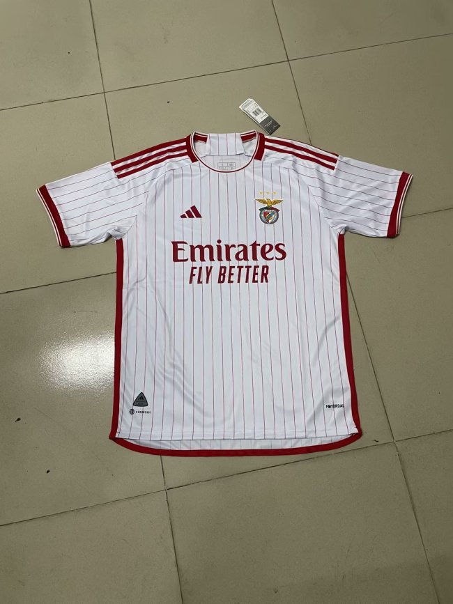 Fan Version 2023-2024 Benfica White Soccer Training Jersey