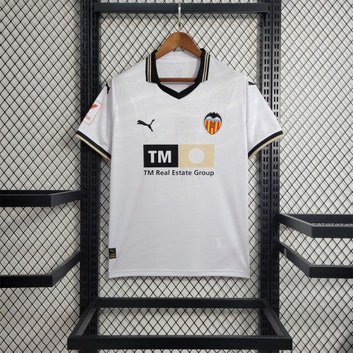 Fan Version 2023-2024 Valencia Home Soccer Jersey