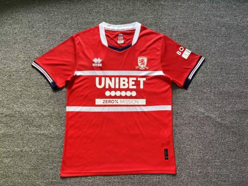 Fans Version 2023-2024 Middlesbrough Home Soccer Jersey Football Shirt
