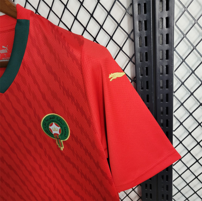 Fans Version 2023 Morocco Red Soccer Jersey Football Shirt