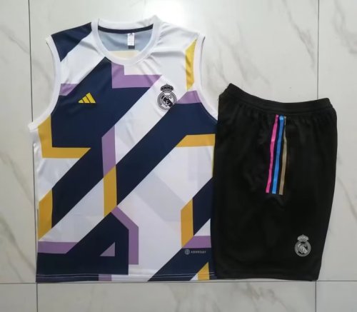 Adult Uniform 2023-2024 Real Madrid Soccer Training Vest and Shorts