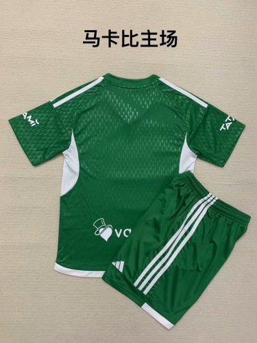 Adult Uniform 2023-2024 Maccabi Haifa Home Soccer Jersey Shorts Football Kit