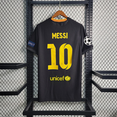 with UCL Patch Retro Jersey 2013-2014 Barcelona MESSI 10 Third Away Black Soccer Jersey
