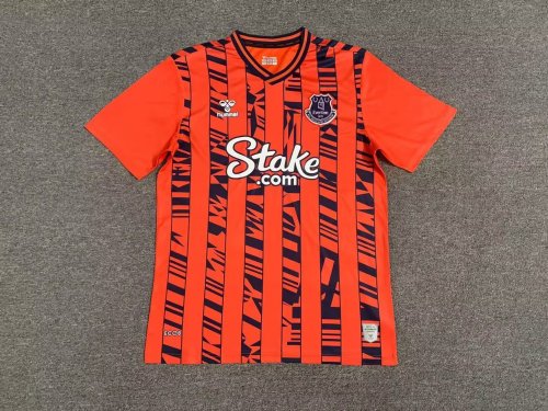 Fan Version 2023-2024 Everton Away Orange Football Shirt
