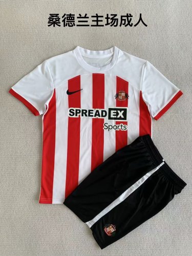 Adult Uniform 2023-2024 Sunderland Home Soccer Jersey Shorts