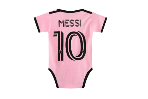 baby cloth 2023-2024 Inter Miami MESSI 10 Home Soccer Jersey baby Onesies