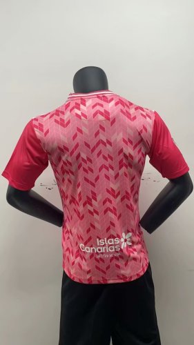 Fan Version 2023-2024 Tenerife Third Away Pink Soccer Jersey