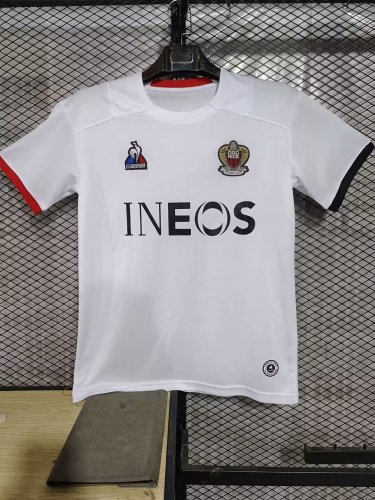 Maillot Nice Shirt Fan Version 2023-2024 Nice Away White Soccer Jersey