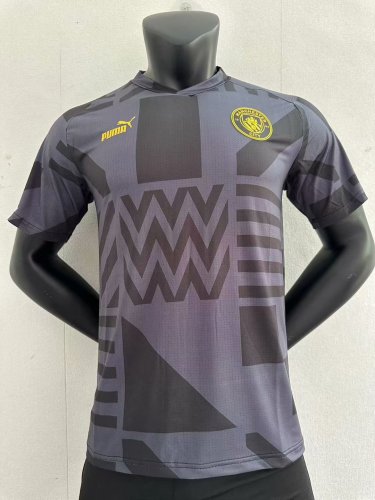 Player Version 2023-2024 Manchester City Grey Soccer Training Football Shirt