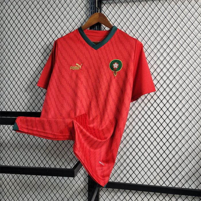 Fans Version 2023 Morocco Red Soccer Jersey Football Shirt