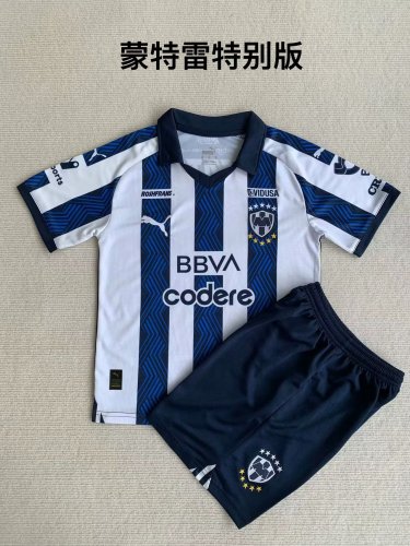 Youth Uniform Kids Kit 2023-2024 Monterrey Special Edition Soccer Jersey Shorts