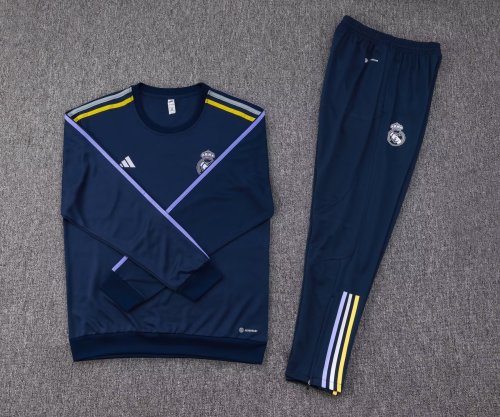 2023-2024 Real Madrid Borland Soccer Training Sweater and Pants