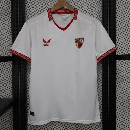 Fans Version 2023-2024 Sevilla Home Soccer Jersey