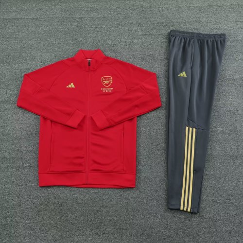 2023-2024 Arsenal Red Soccer Jacket and Pants