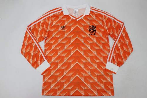 Long Sleeve Retro Jersey 1988 Netherlands Home Vintage Soccer Jersey Holland Football Shirt
